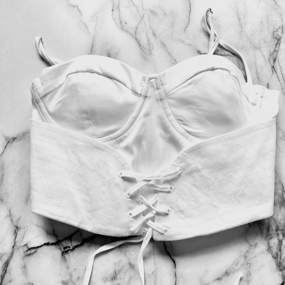 Zara corset white top